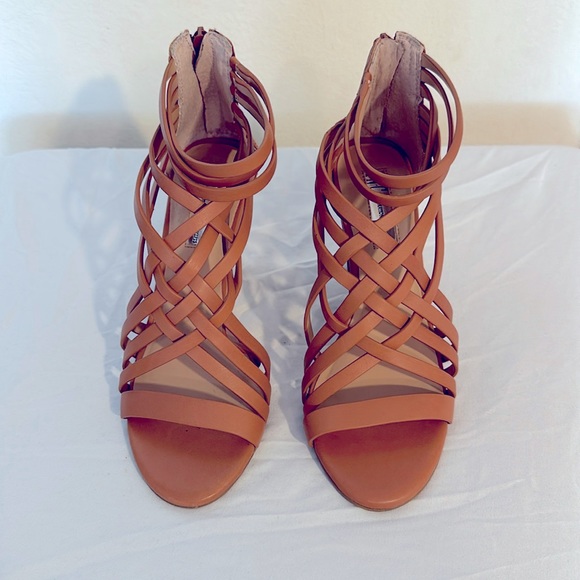 INC Brown Strappy Heels Size 7.5 - Picture 1 of 4